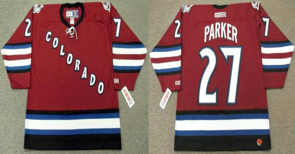 2019 Men Colorado Avalanche #27 Parker red CCM NHL jerseys->colorado avalanche->NHL Jersey